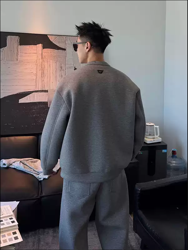 Bộ Đồ Nỉ Xám Unisex Form Rộng – Streetwear Thời Thượng_thumbnail_1