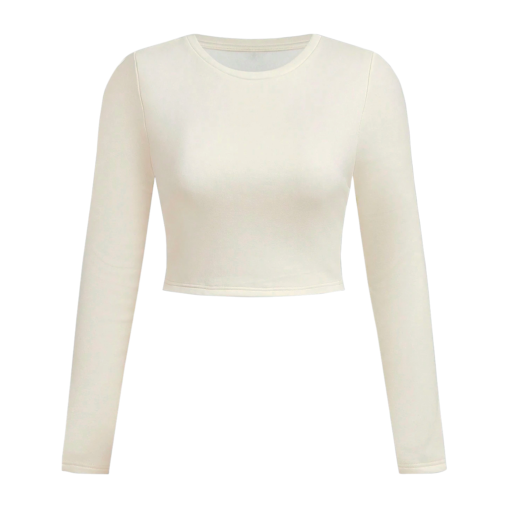 Áo tay dài ôm body croptop Beezy cổ tròn AT00044 vải visco 4 chiều hack dáng mềm mại thoáng mát_thumbnail_11