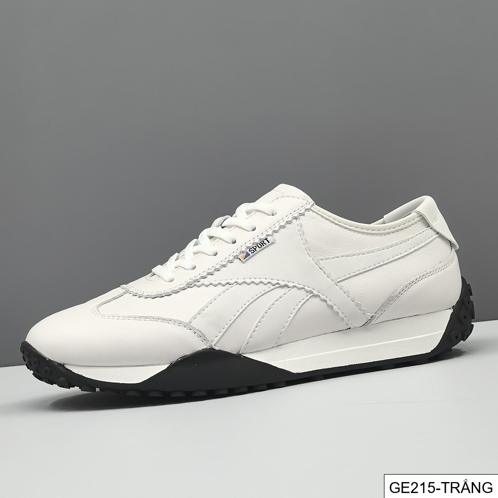 GE215 - Giày thường dành cho nam giới, giày thể thao da thật, giày nam hợp thời trang, giày nam phong cách Hàn Quốc da bò lớp đầu tiên, giày nam châu Âu