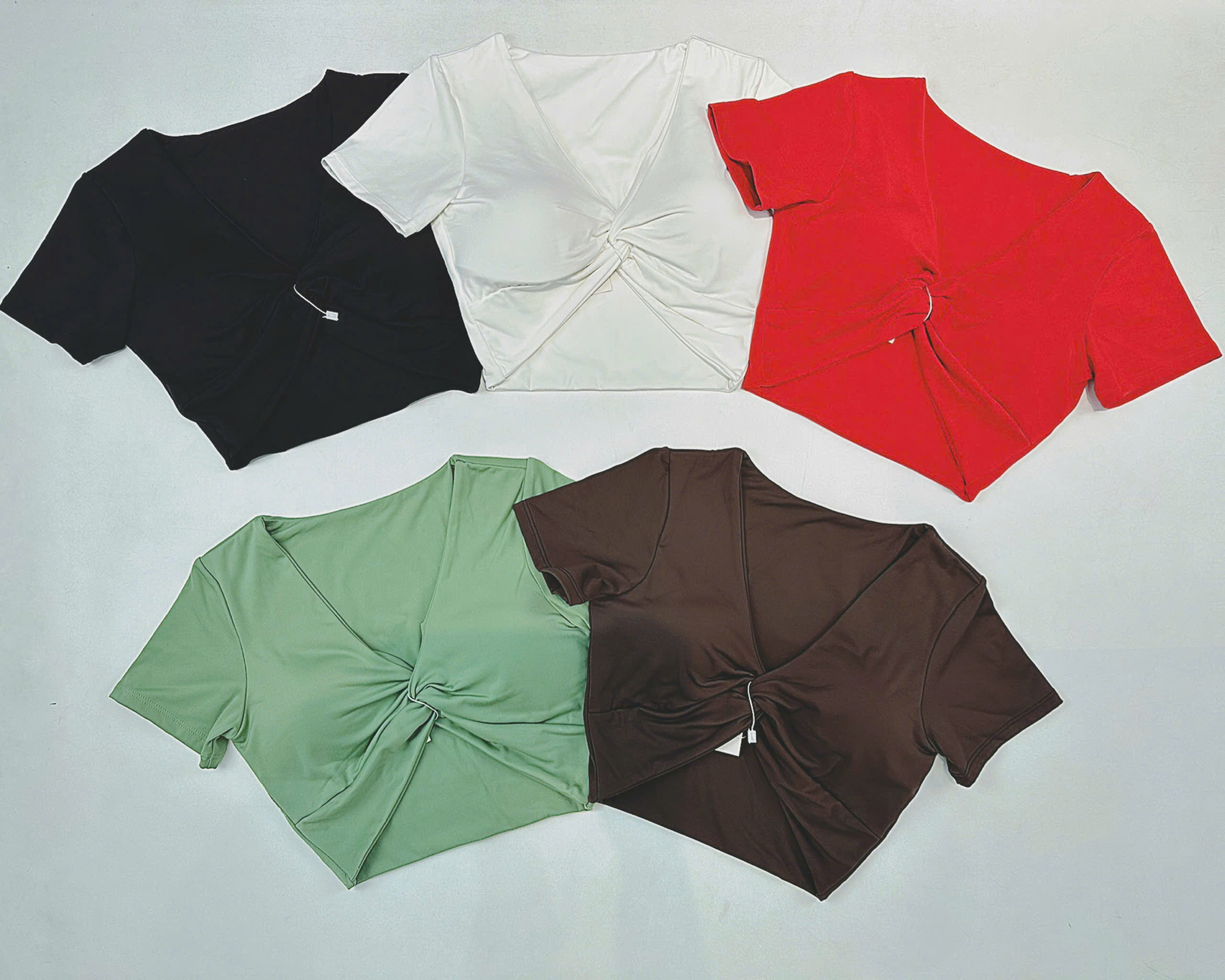 Áo Croptop Thể Thao Tay Ngắn Xoắn Nơ_thumbnail_7