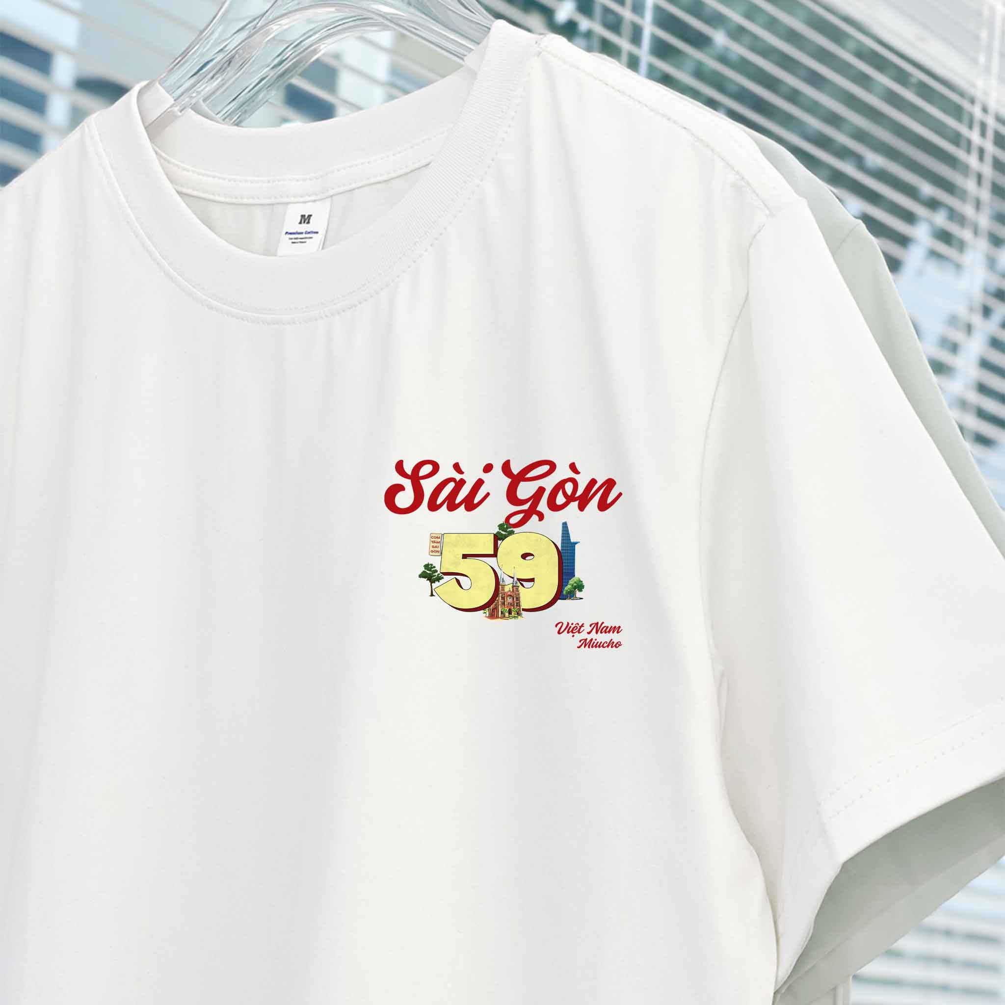 Áo thun nữ du lịch Sài Gòn form vừa regular thoáng mát ARD1282 Miucho Chic in mix_thumbnail_11