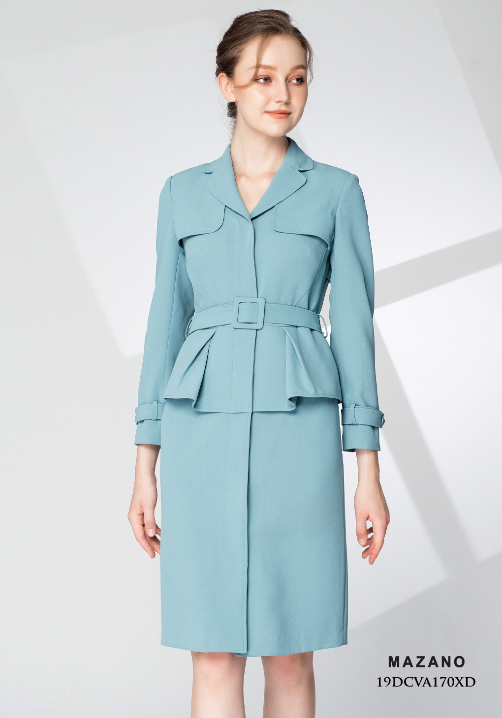 Đầm măng tô xanh ngọc dấu khuy_thumbnail_0