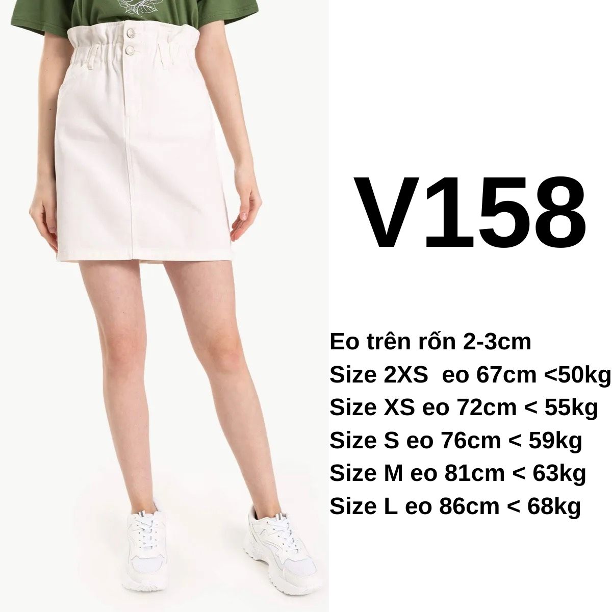 V158- Chân váy Jeans GJ