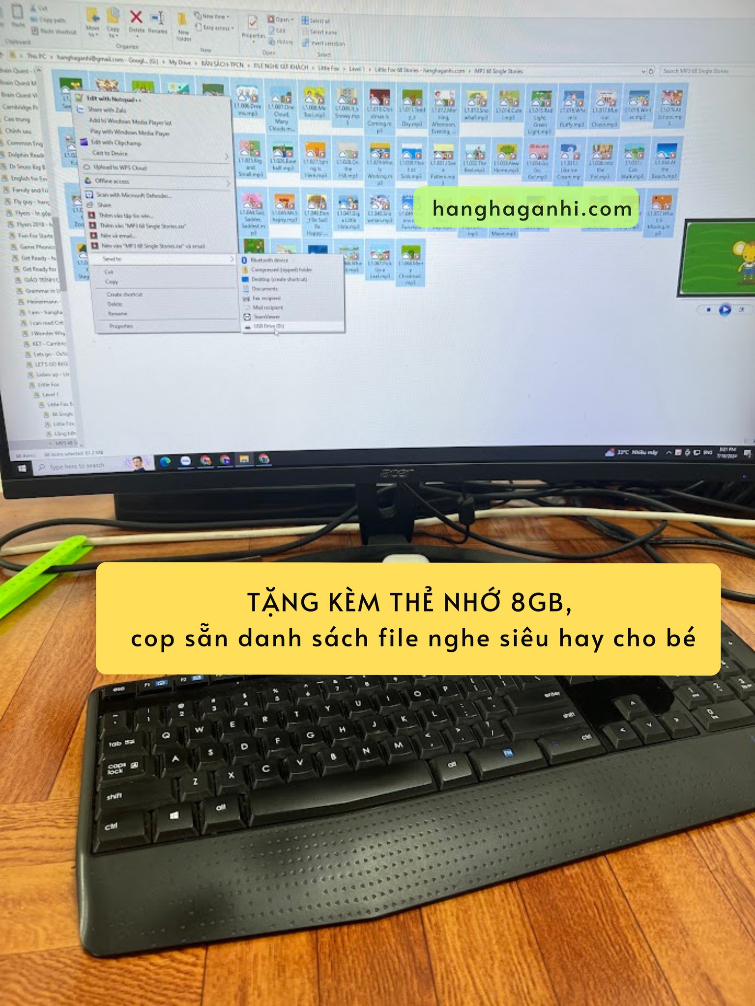 Loa Nogo Q15 hồng kèm thẻ nhớ 8GB, file nghe cho bé_thumbnail_1