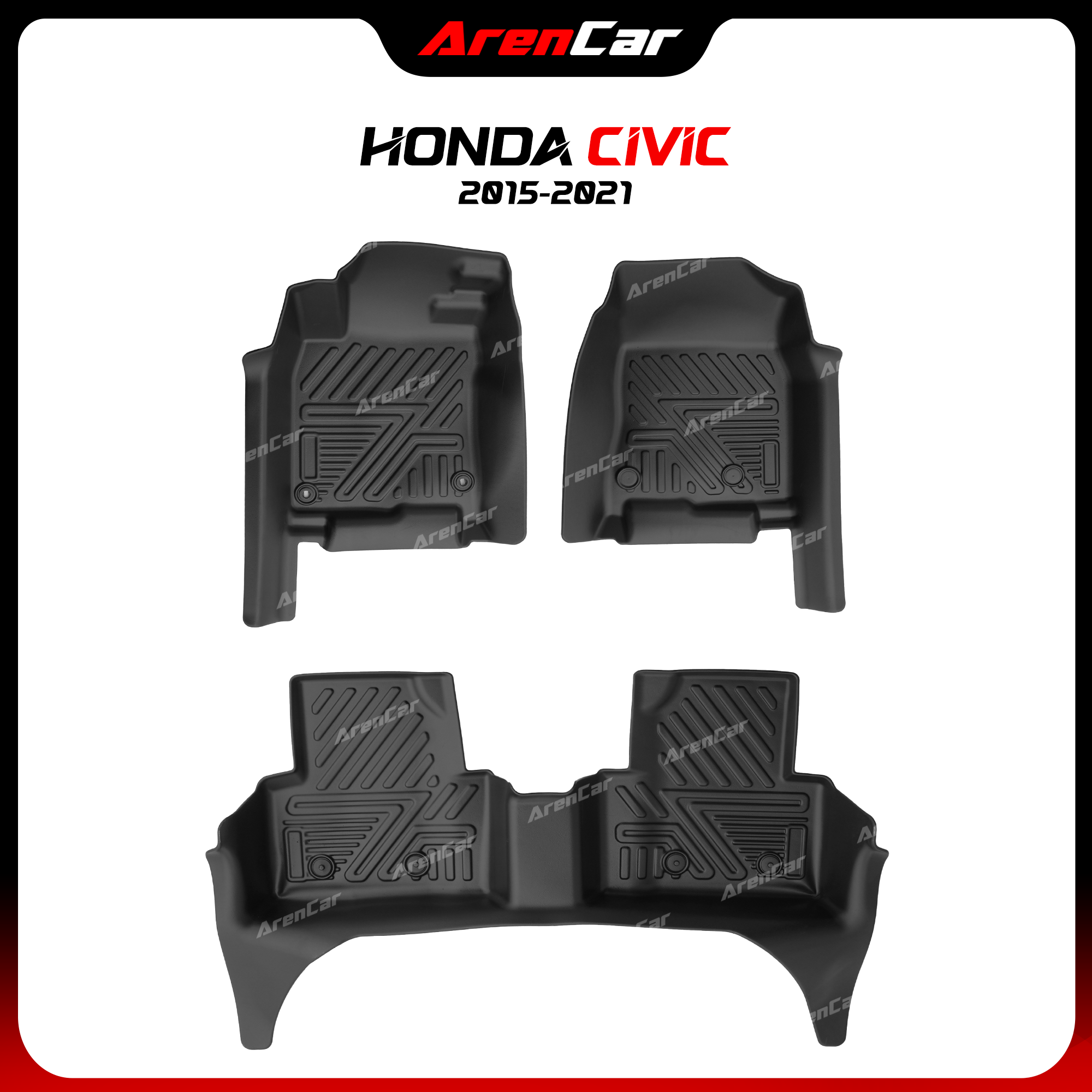 Thảm Lót Sàn Ô Tô TPE Nhựa Đúc Honda Civic