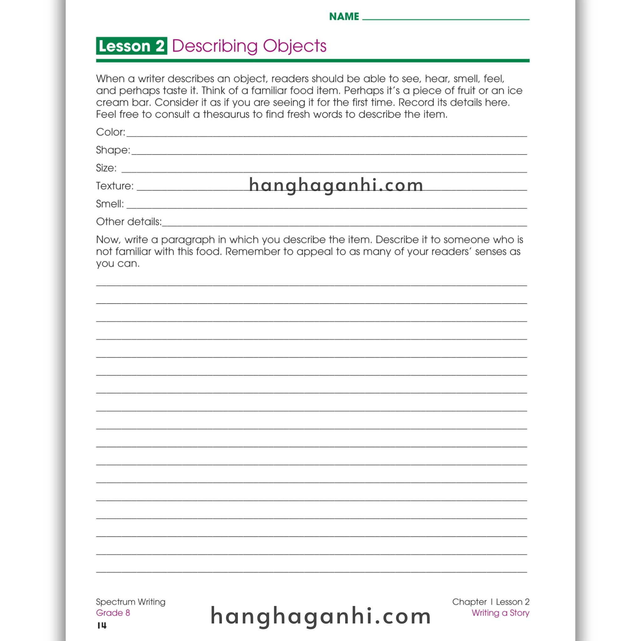 Sách Spectrum Writing Workbook Grade 8_thumbnail_1