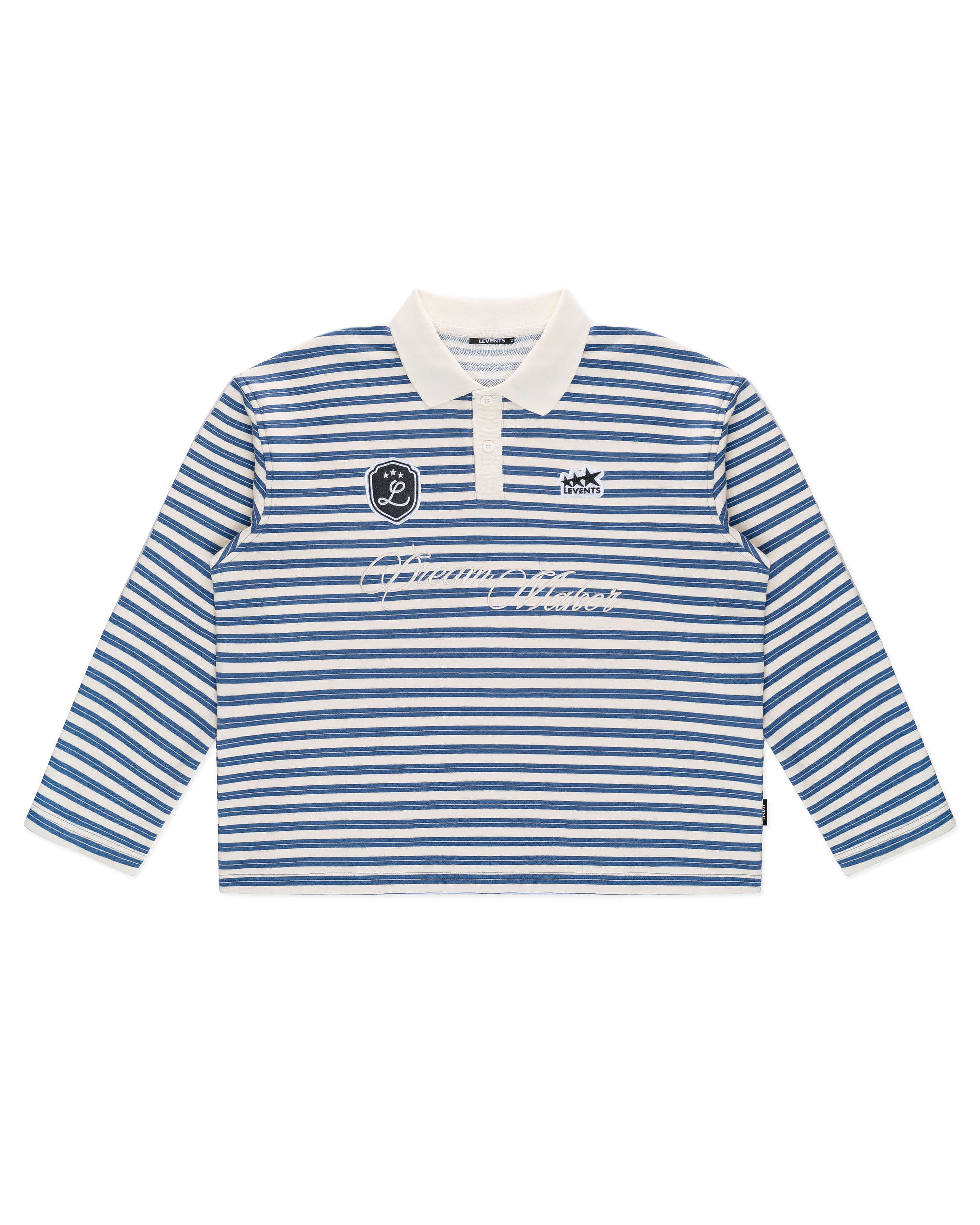 Levents® Striped Long Sleeve Boxy Polo Shirt_thumbnail_0
