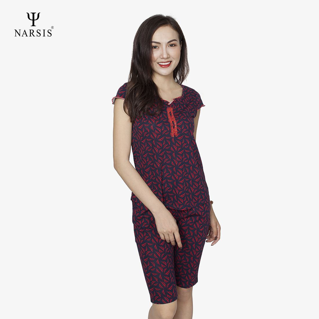 BỘ HÈ LỬNG NỮ M8036 NARSIS VẢI REN THOÁNG MÁT, SANG TRỌNG, PHONG CÁCH THANH LỊCH, TINH TẾ