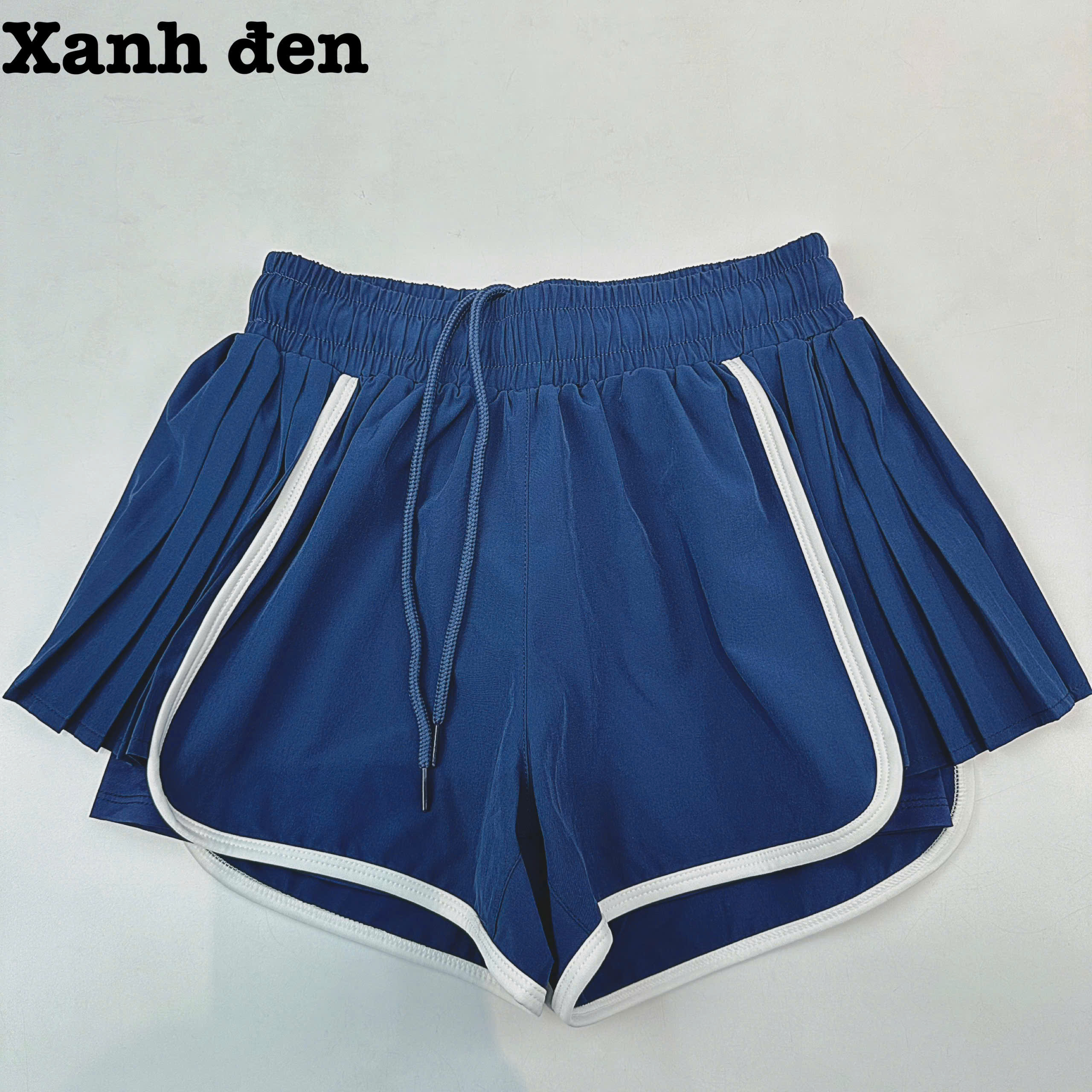 Quần Đùi Thể Thao Nữ Boxer 2 Lớp Xếp Li 2 Bên Phối Viền_thumbnail_13