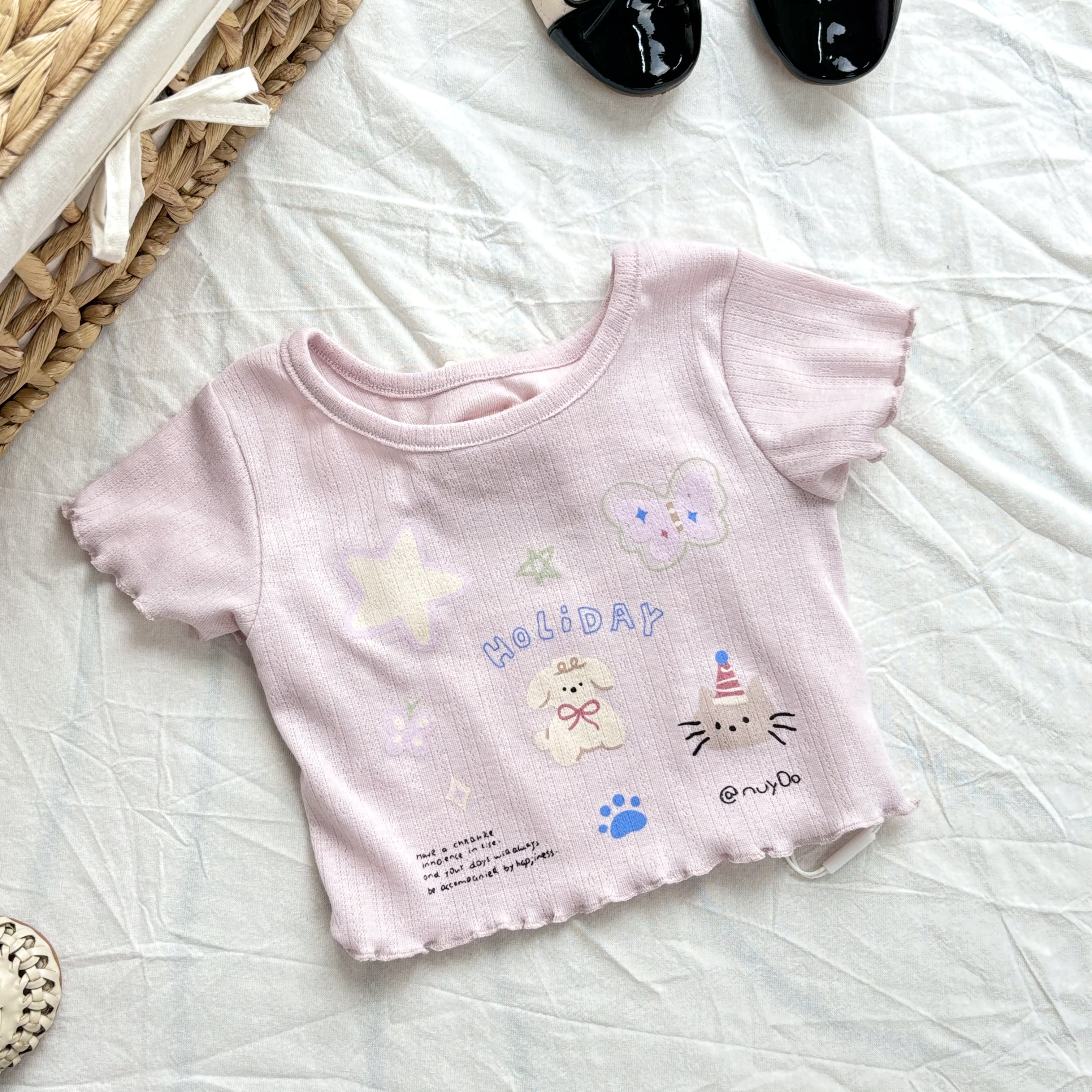 (A6) Áo thun cổ tròn hở lưng hoạ tiết đáng yêu mẫu hè 2025_thumbnail_8