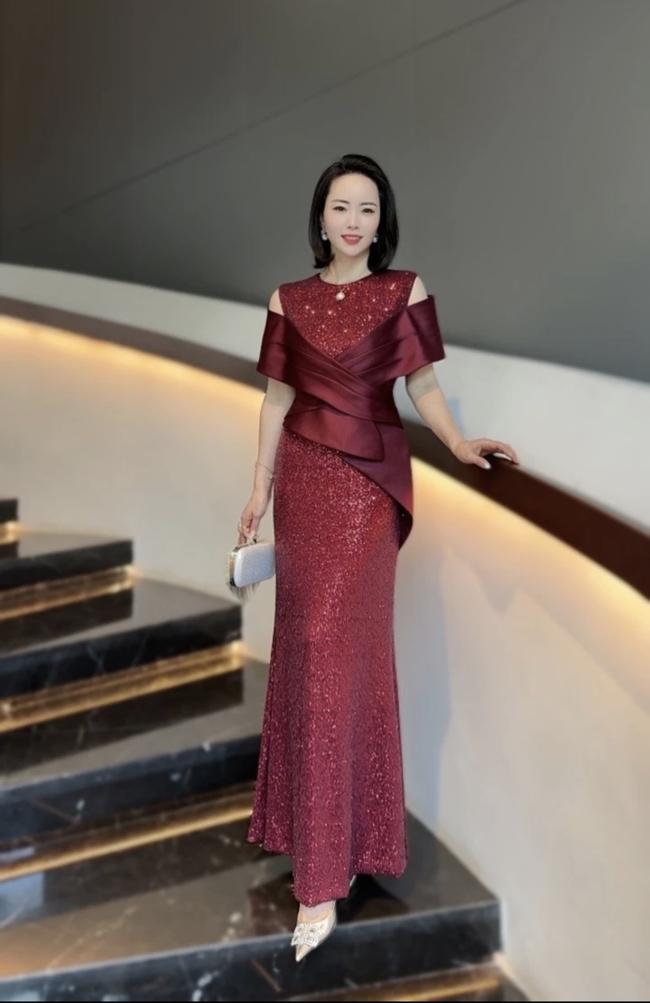 Đầm kim sa tôn dáng cao cấp