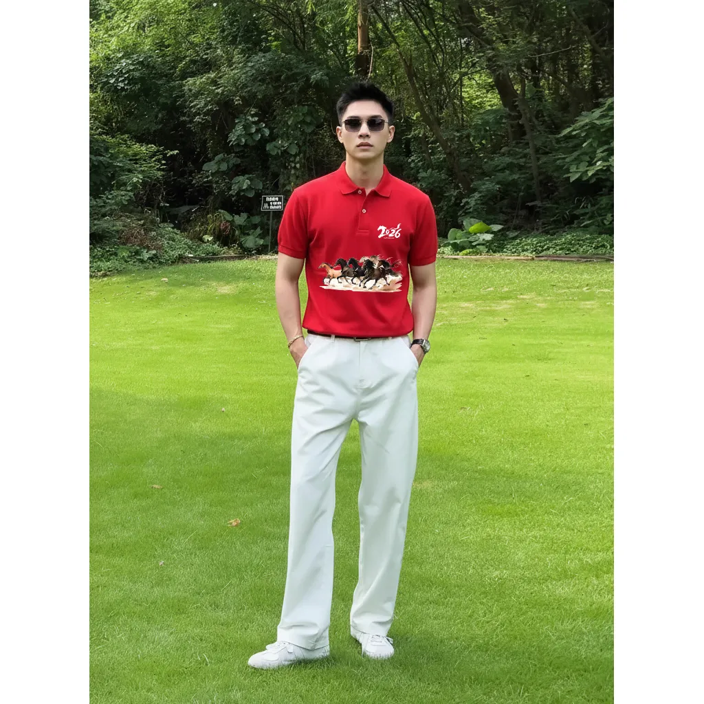 Áo polo Tết Bính Ngọ Miucho Iconic vải poly cá sấu thoáng mát cổ trụ form vừa in mix 2992_thumbnail_2