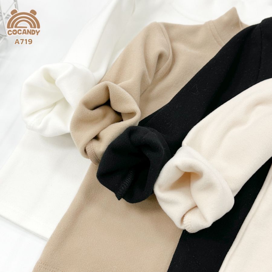 Áo dài Warmish ĐEN trơn cổ 3 phân_thumbnail_3