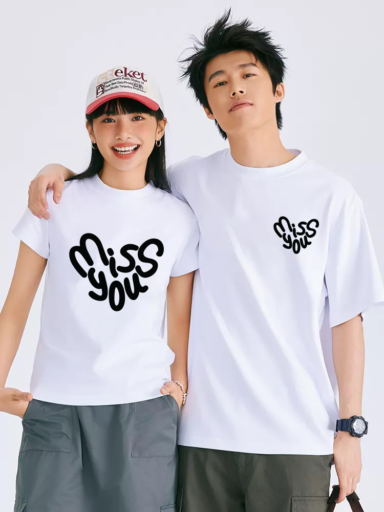 Áo thun cặp đôi couple trái tim from rộng ATD1374 Miucho vải cotton thoáng mát cổ tròn in mix_thumbnail_3