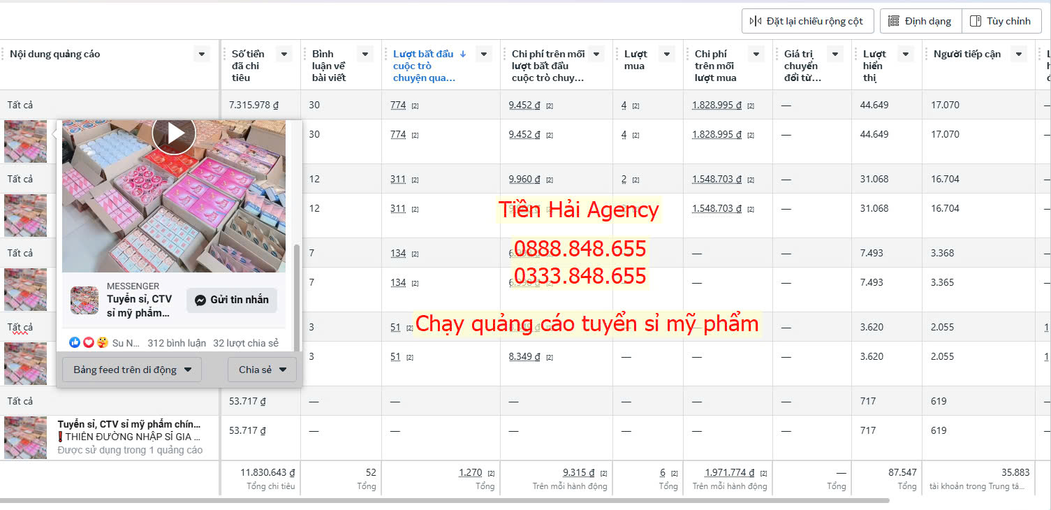 TUYỂN SỈ & CTV MỸ PHẨM – CHIẾN DỊCH QUẢNG CÁO “BÙNG NỔ”