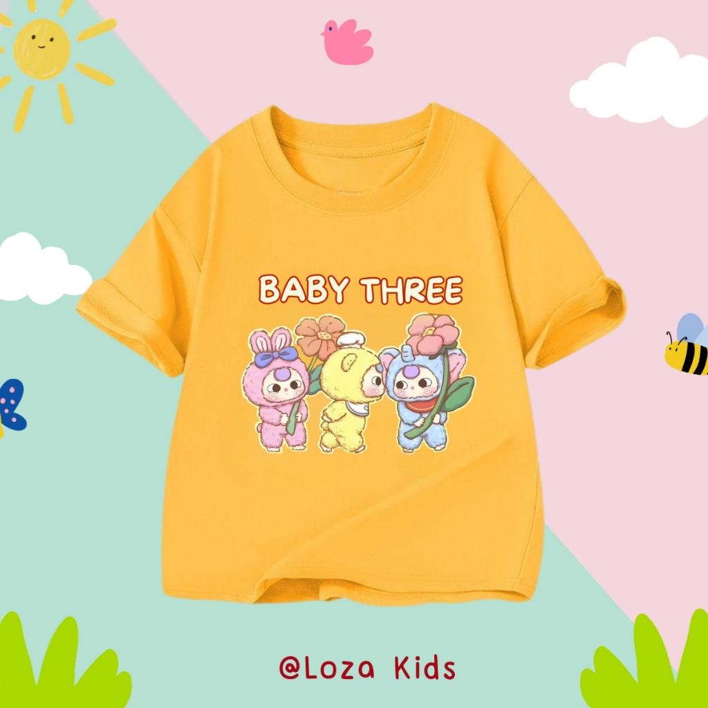 Áo thun bé gái in hình Baby three - Loza Kids AT2914_thumbnail_6