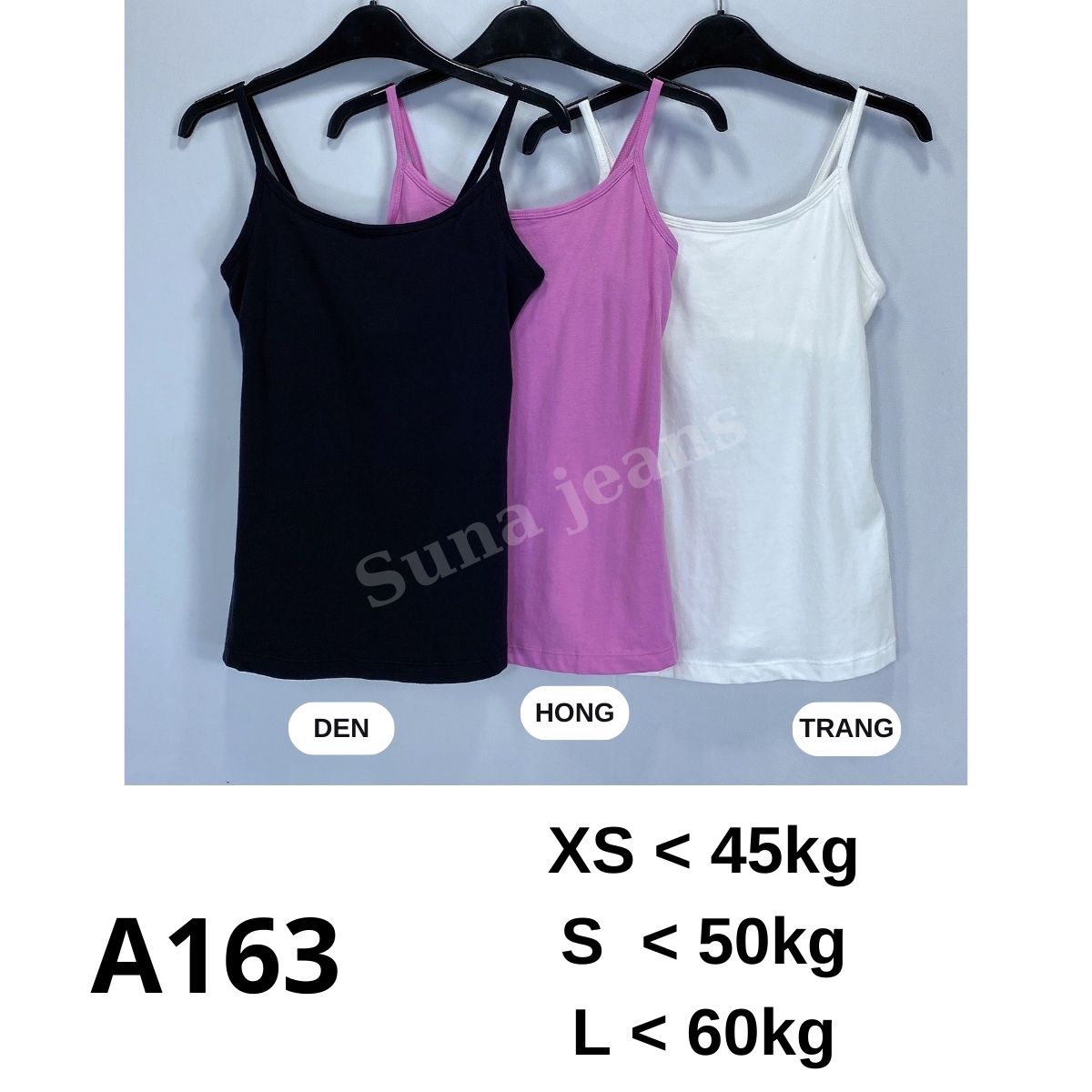 A163-  Áo 2 dây HANES