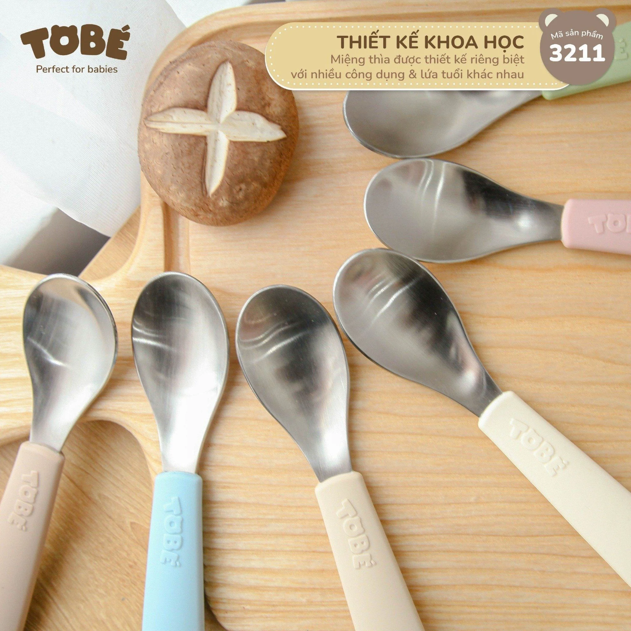 Bộ 3 thìa dĩa ăn dặm Eco Silicon (Pink, Milk White)_thumbnail_10