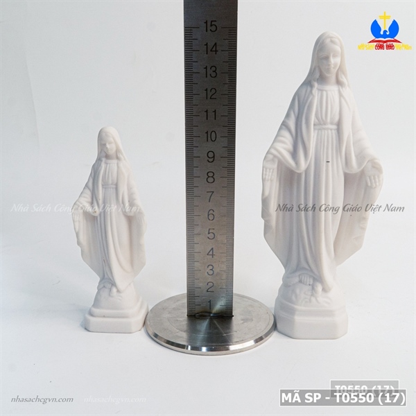 Tượng sứ Mẹ ban ơn 13cm trắng ✔_thumbnail_3