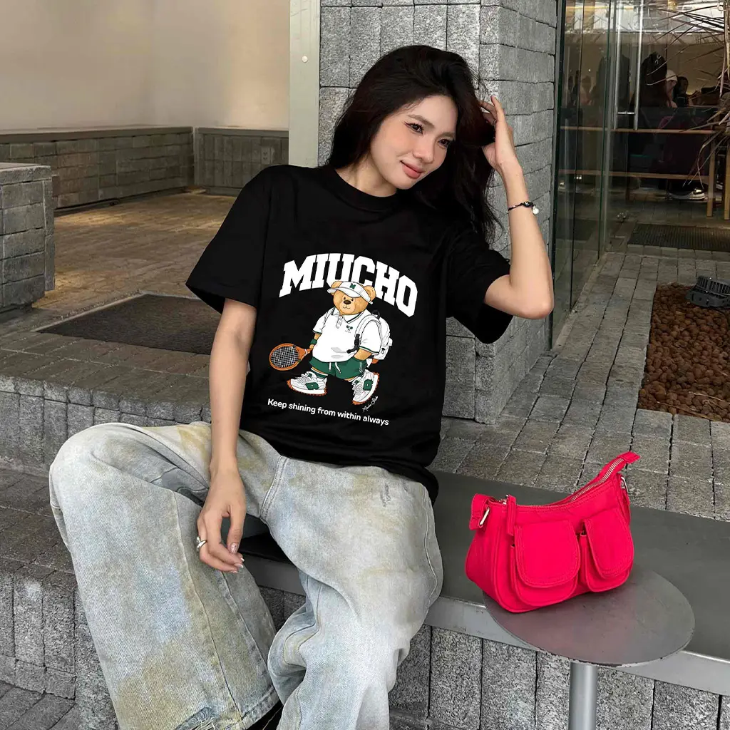 Áo thun form rộng Miucho Gấu Teddy 3111_thumbnail_2