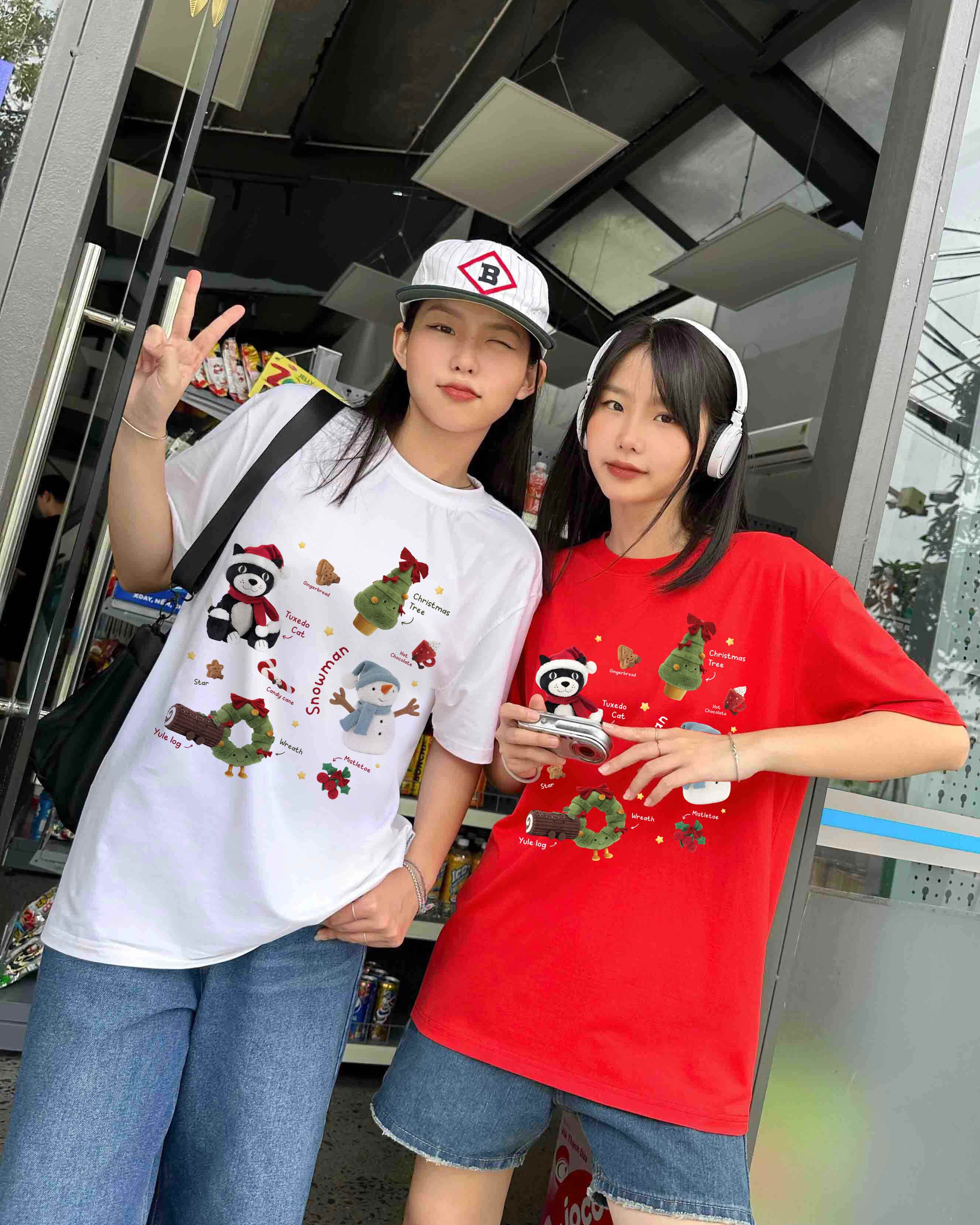 Áo thun nữ giáng sinh noel form rộng chất vải cotton 4 chiều thoáng mát ATD1715 Miucho in mix_thumbnail_2