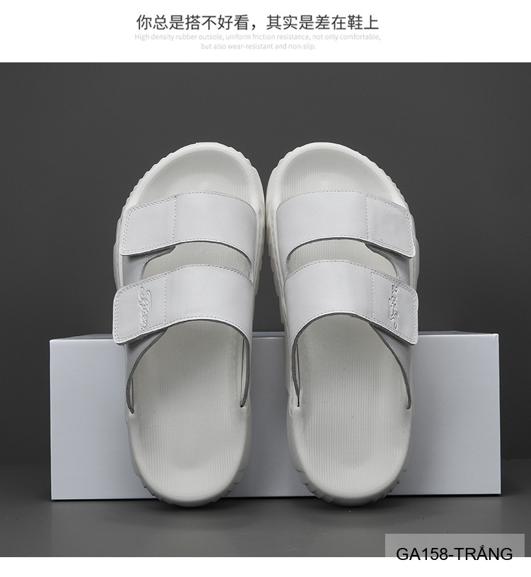 GA158 - Dép Nam Đế Dày Thời Trang Dây Dán Velcro Chất Liệu Da Bò Thoáng Khí_thumbnail_15