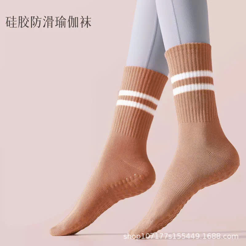 Vớ Yoga Nữ Cổ Cao, Tất Thể Thao Nữ Cotton Chống Trượt Thoáng Mát Co Dãn, Vớ Nữ Cổ Cao Yoga Cao Cấp_thumbnail_11