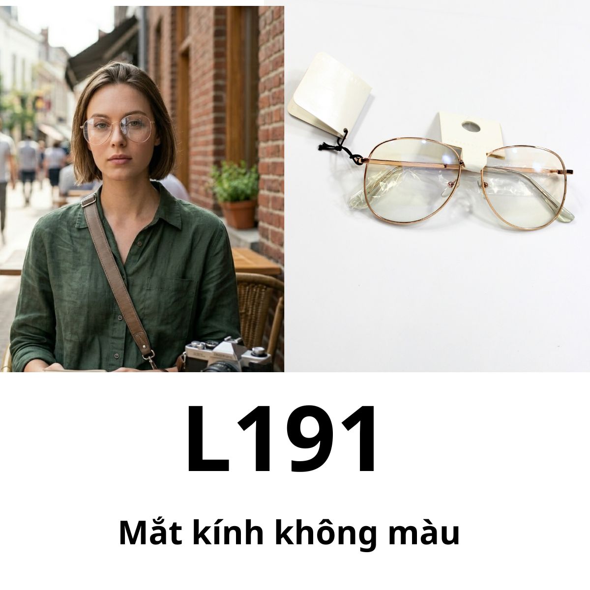 L191- Mắt kính không màu
