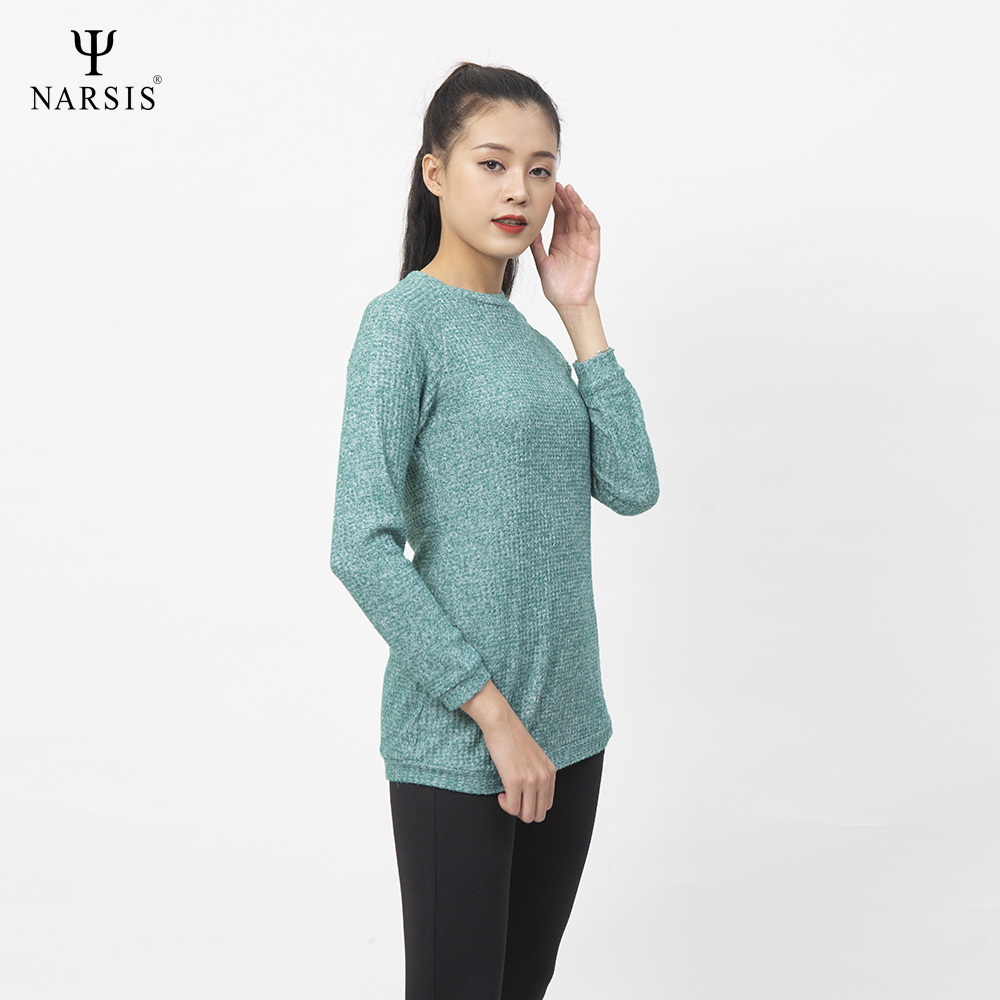 ÁO THU ĐÔNG NỮ L0039 NARSIS VẢI LEN COTTON ẤM ÁP, THOÁNG MÁT, GIỮ ẤM TỐT, MỀM MẠI_thumbnail_1