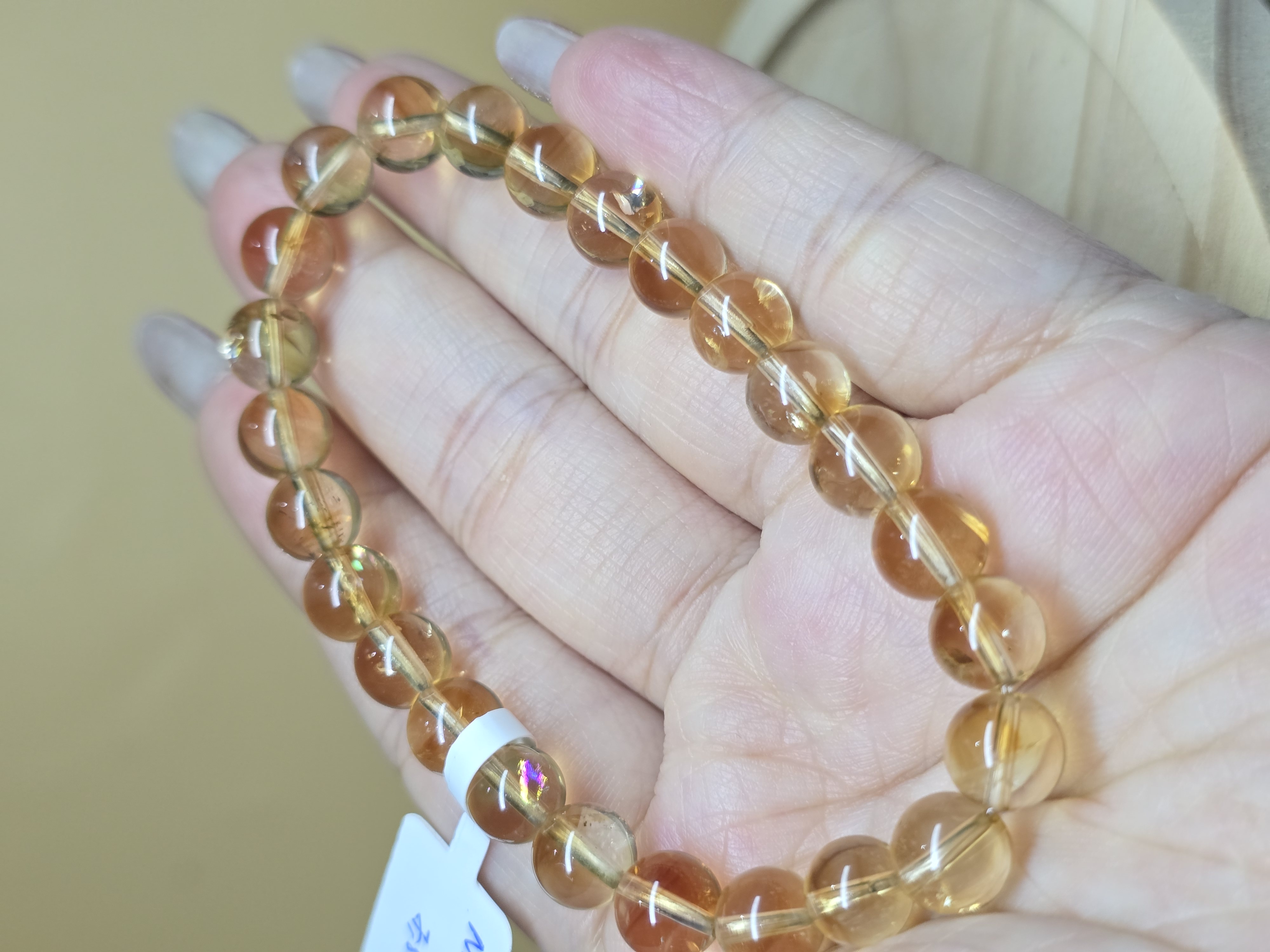 Vòng Đá Thạch Anh Vàng Citrine Tự Nhiên