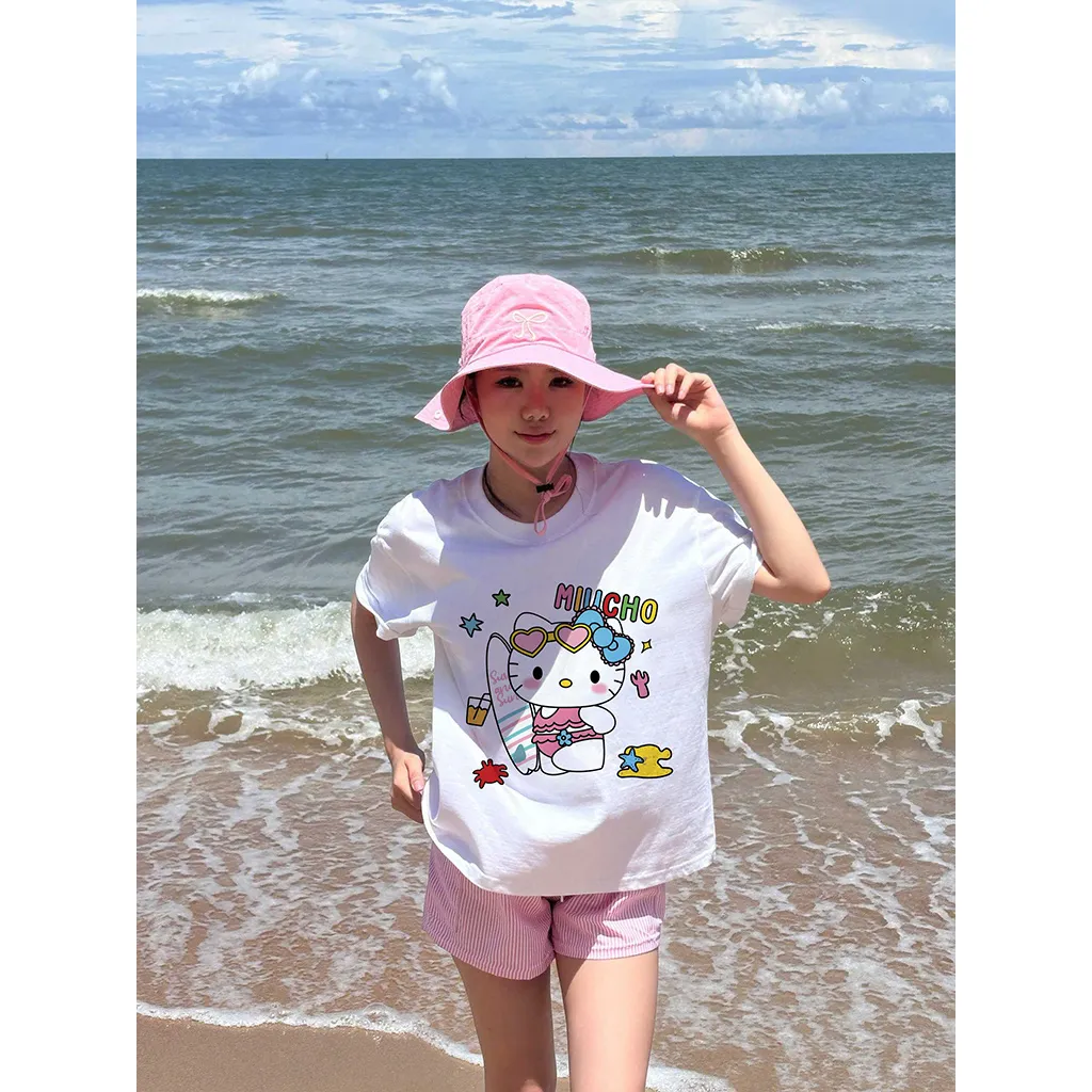 Áo thun boxy kitty mùa hè cute Miucho 3366_thumbnail_5