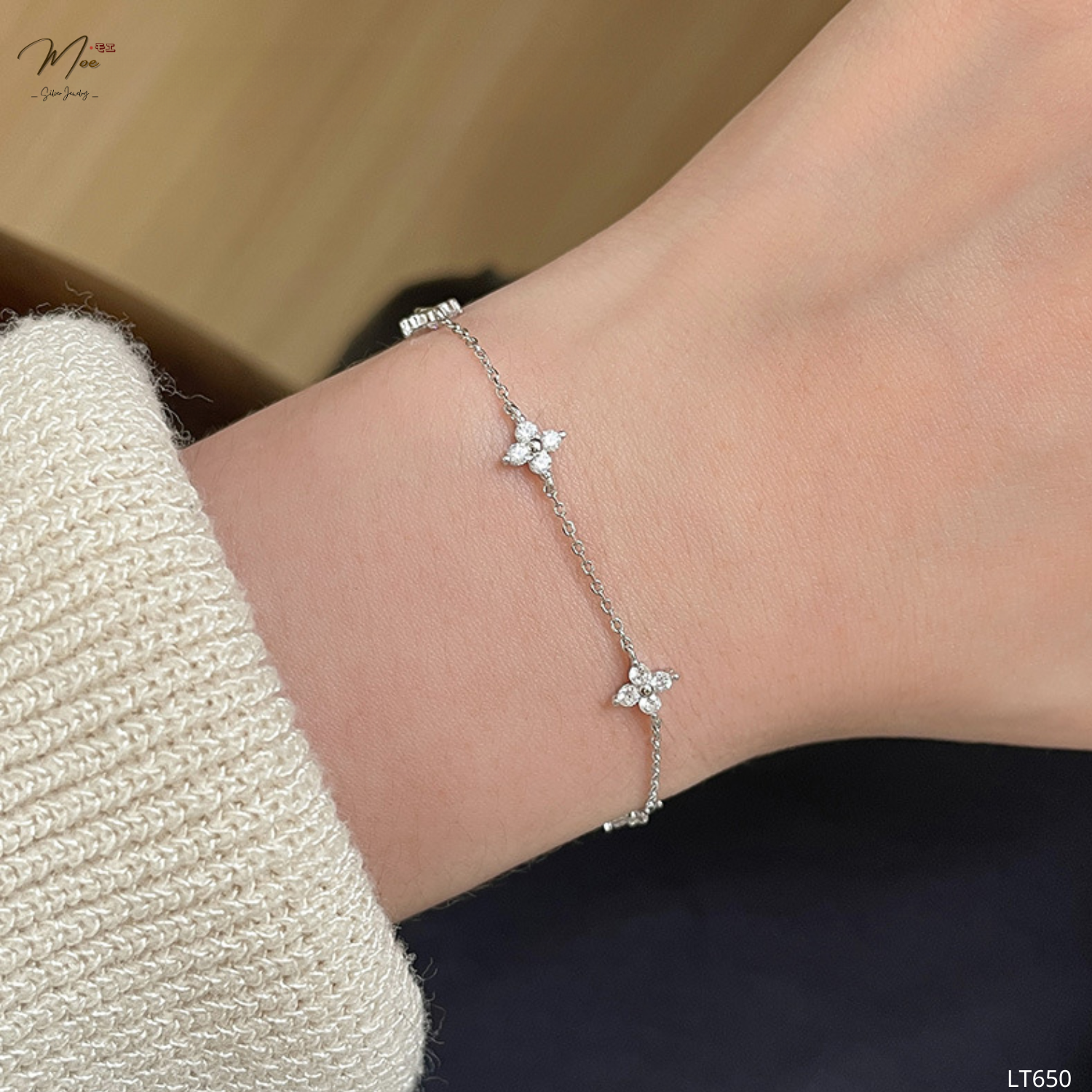 LT650 - Lắc tay hoa đá pha lê_thumbnail_3