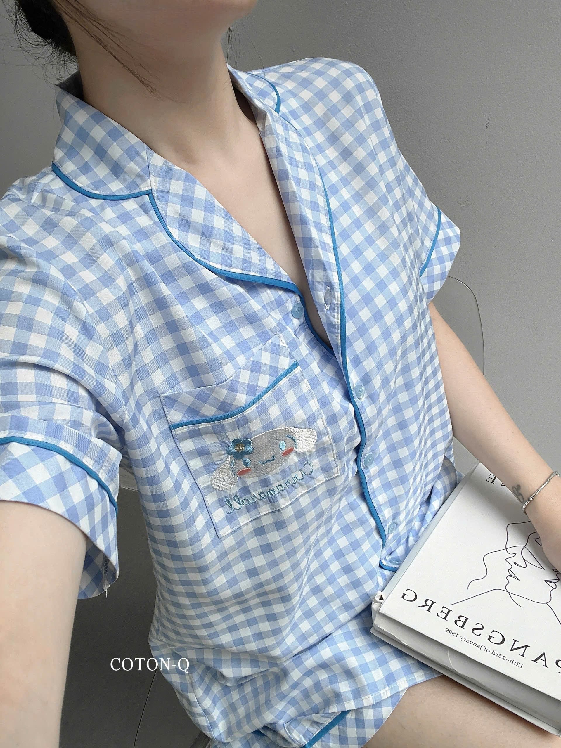 Set bộ đùi caro ( XANH TRỜI )_thumbnail_4