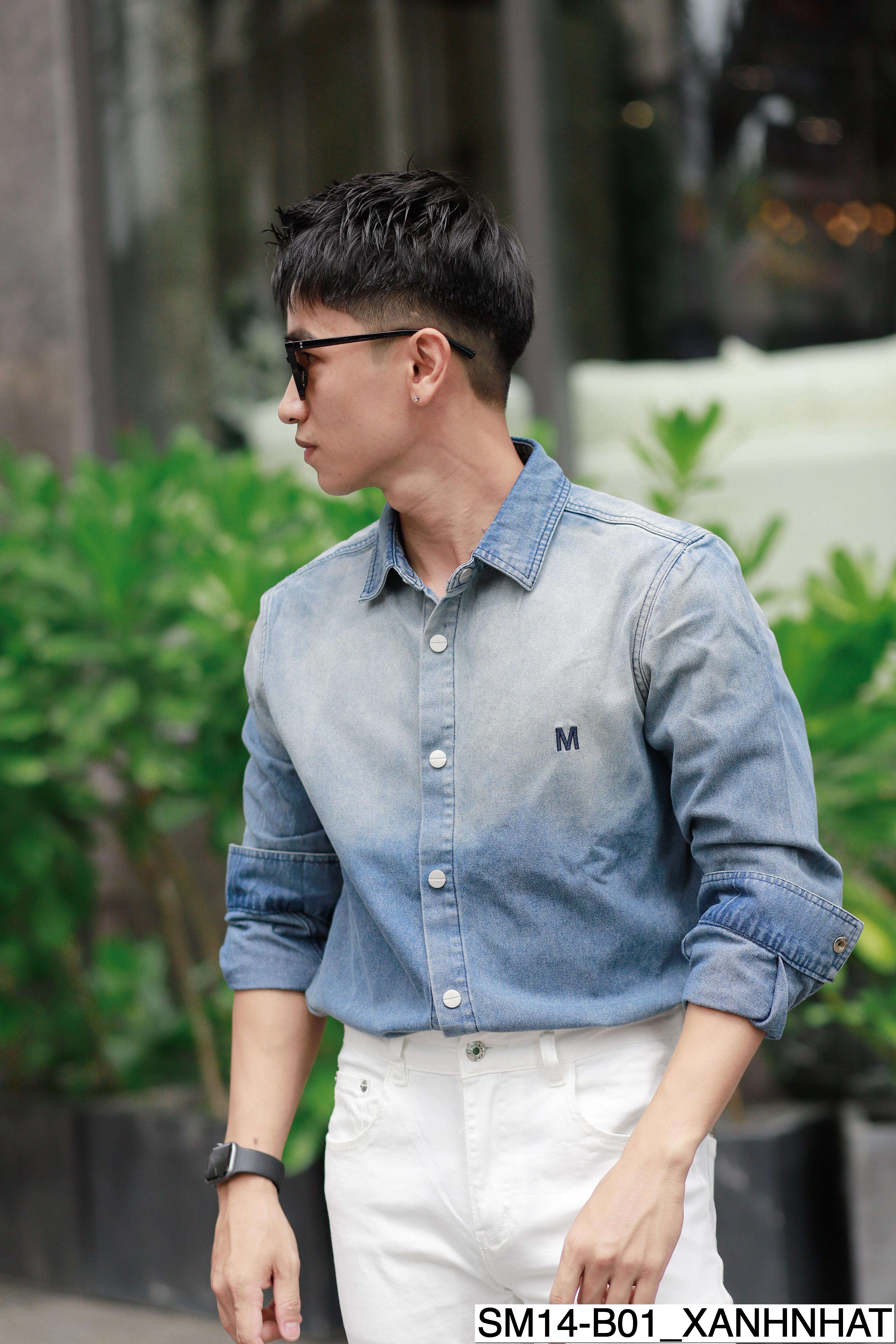B01 SM14 - Áo sơ mi nam jeans cao cấp