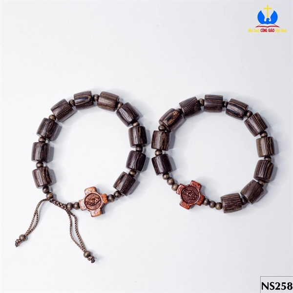 Vòng Mân Côi gỗ mun khúc 8ly