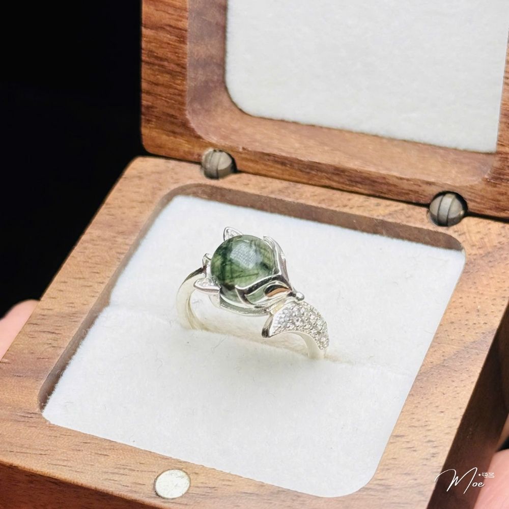 N168 - Nhẫn bạc hồ ly mix đá phong thủy các loại_thumbnail_7