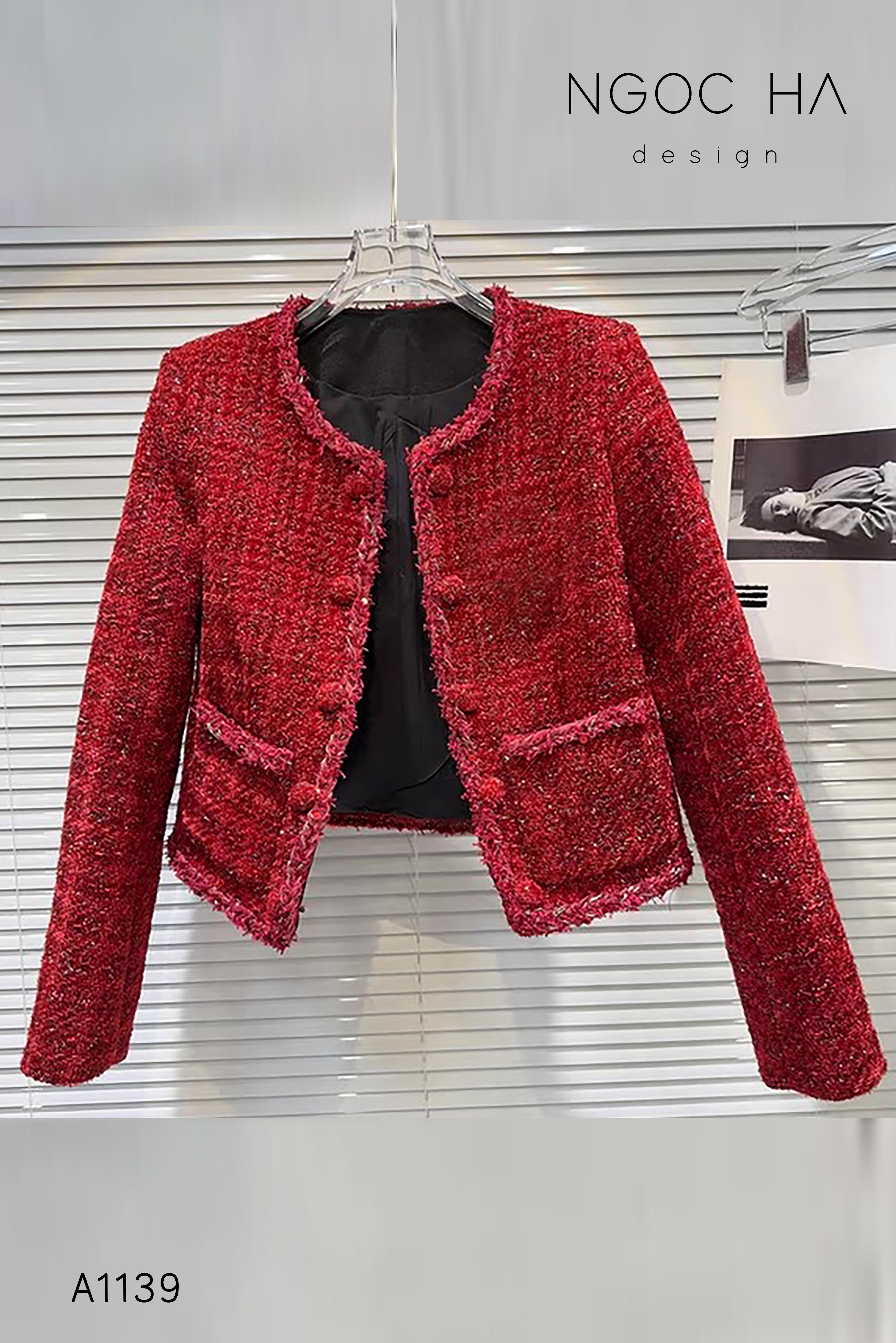 Ruby Top_ Áo Tweed Màu Đỏ A1139_thumbnail_2