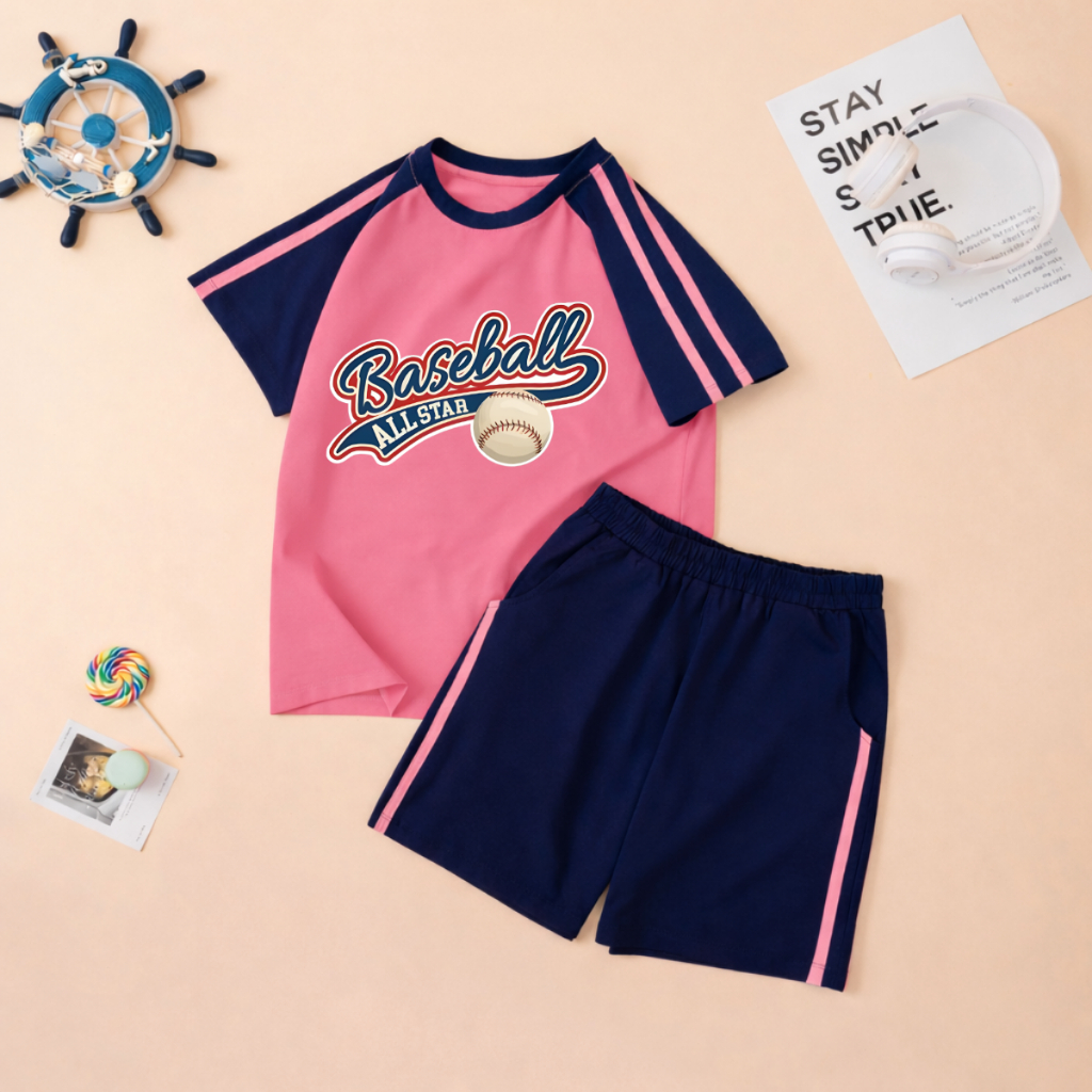 Đồ bộ bé trai phối viền hình BASSEBALL - Loza Kids BF612_thumbnail_3