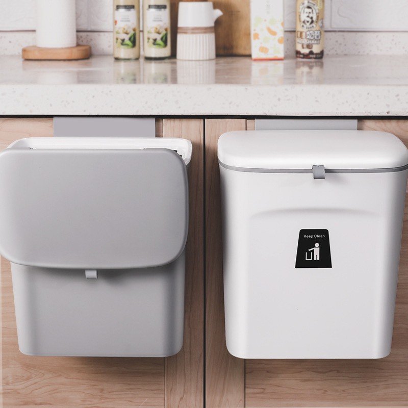 Thùng rác treo gắn tủ bếp có thể gài cánh tủ_thumbnail_1