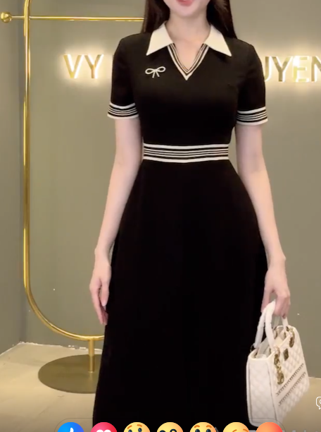 Đầm Suông Viền Trắng Tag Nơ_thumbnail_0