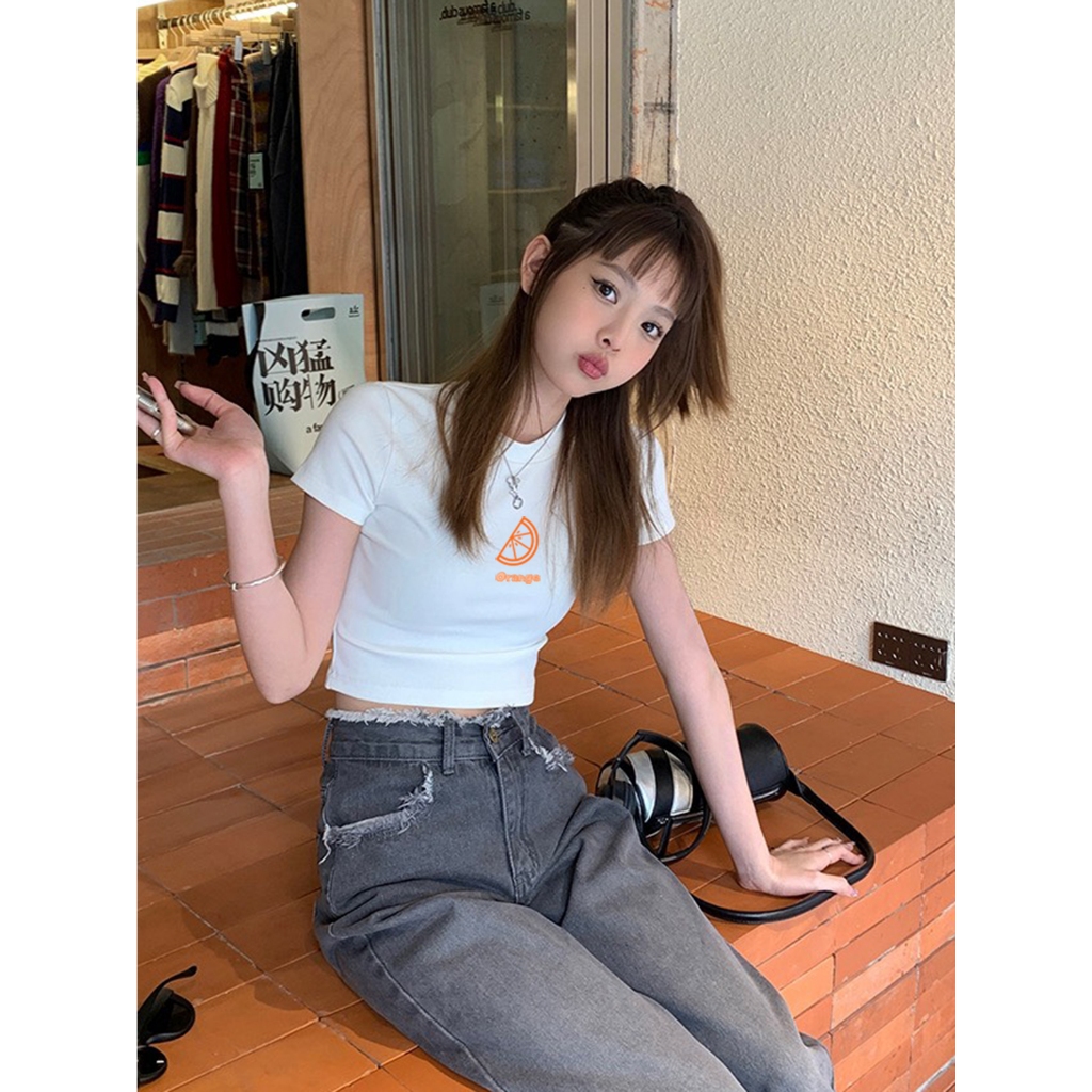 Áo croptop nữ form ôm -Áo thun kiểu dáng ngắn croptop LOZA G0113_thumbnail_7