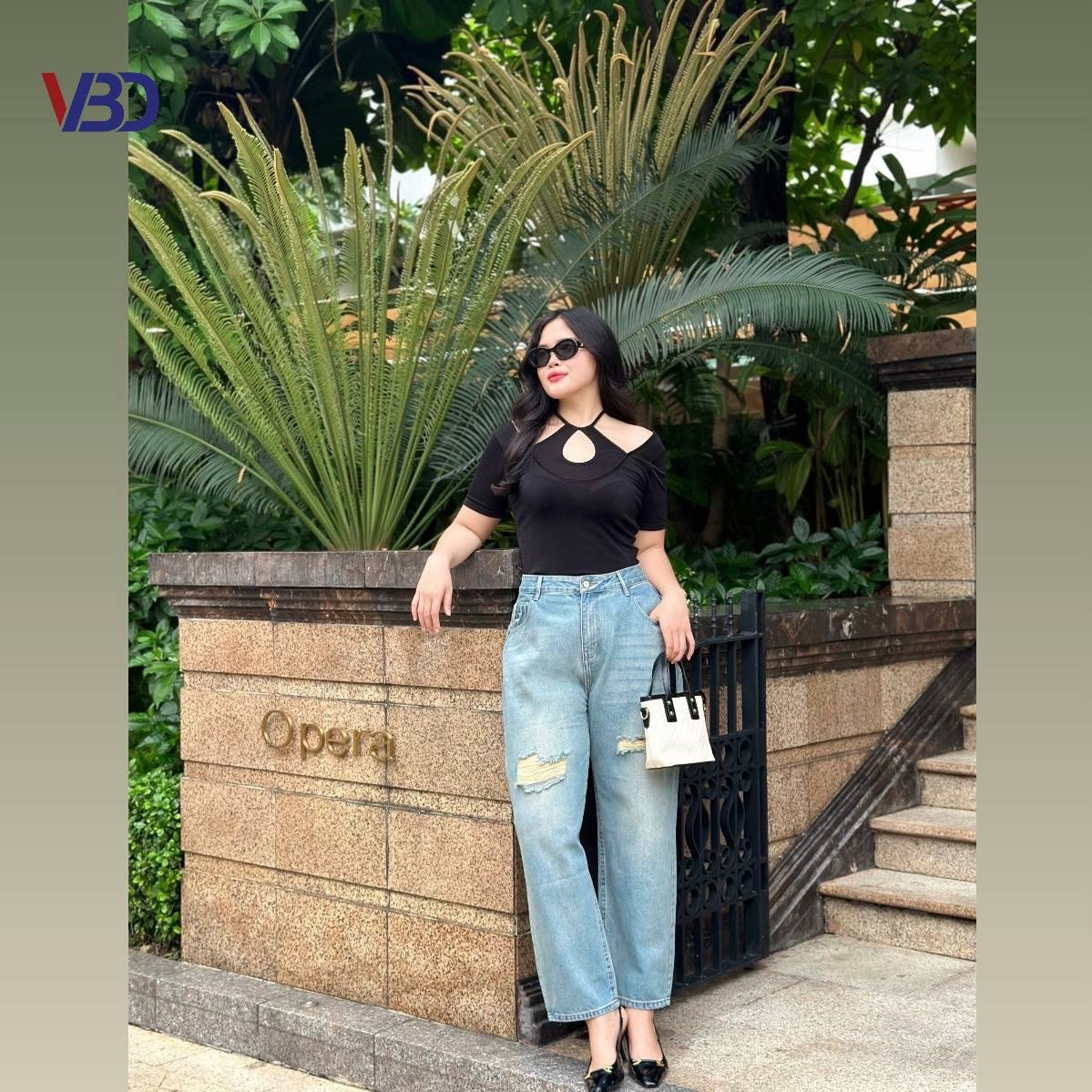 Quần baggy túi rách bigsize QJ15 dành cho nàng béo mập từ 55-90kg_thumbnail_4