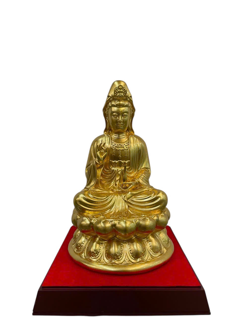 Tượng phật bà quan âm bồ bát cao 48 cm dát vàng 9999_thumbnail_0
