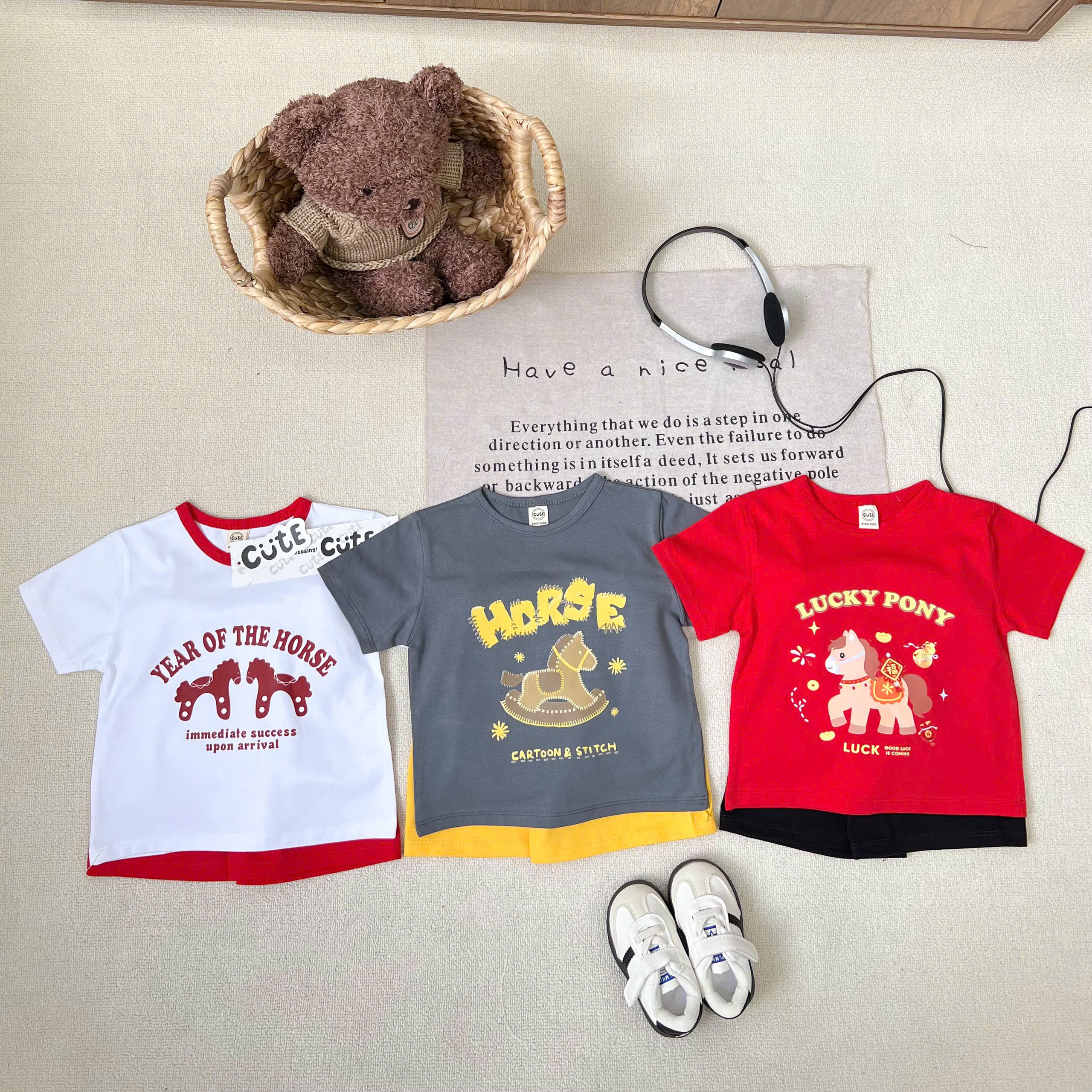 V90 SET 3 BỘ CỘC NGỰA LUCKY PONY - A100.312