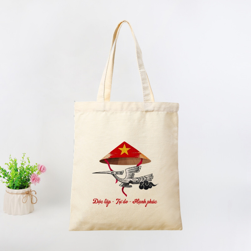 Túi tote vải canvas I Love Vietnam có khóa kéo và ngăn phụ - We Tee TOTE20_thumbnail_11