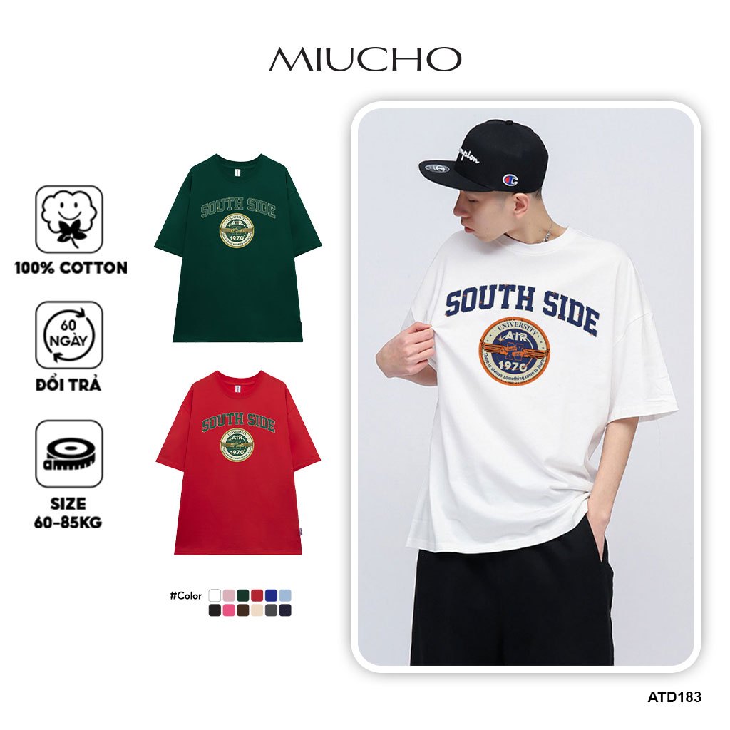 Áo thun nam form rộng ATD183 tay ngắn cổ tròn vải cotton Miucho Man in Typorgraphy_thumbnail_1