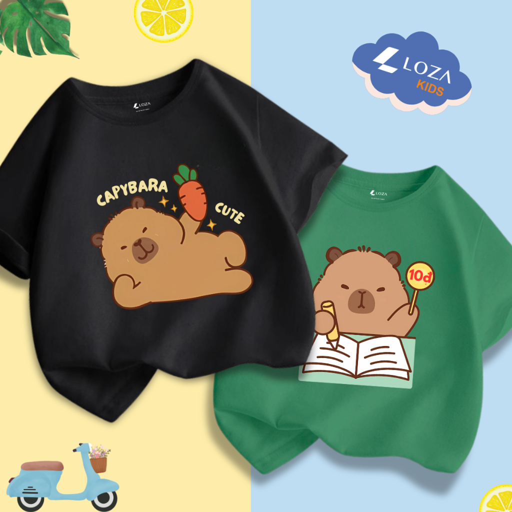 Áo thun bé trai in hình Capybara nhiều mẫu - Loza Kids CA006_thumbnail_12