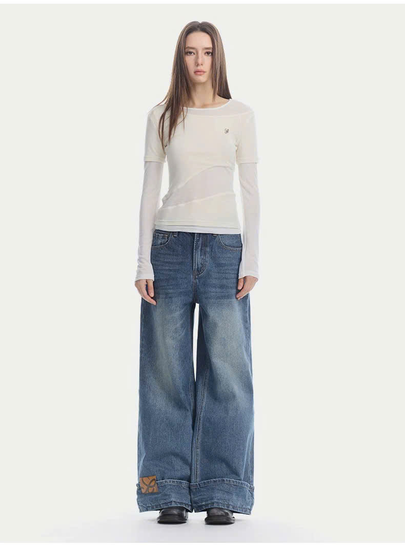 C624 QUẦN JEAN SUÔNG GẬP GẤU SEGI - SALE ( 25/05 )