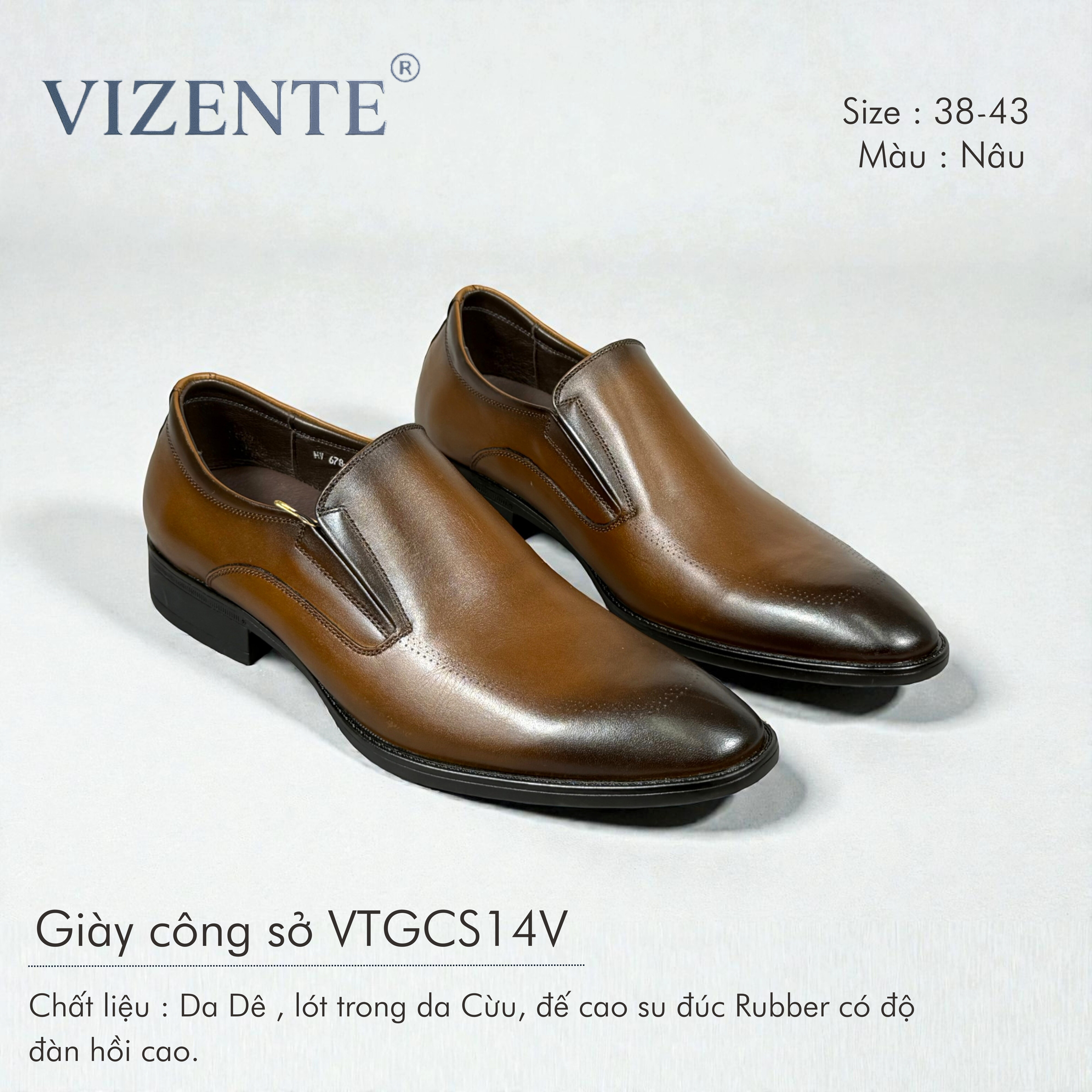 Giày công sở Nam cao cấp VTGCS14V