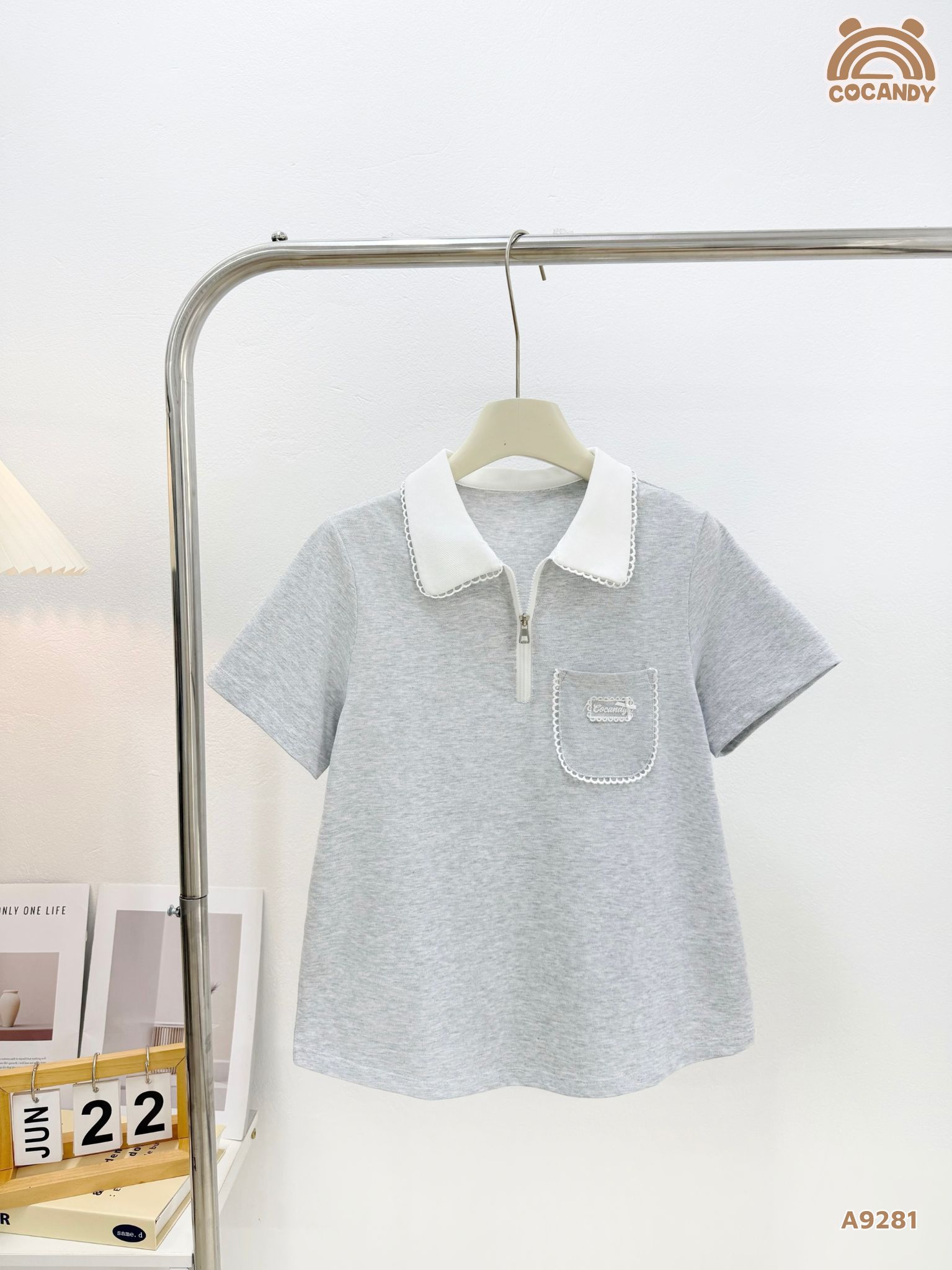 Áo cộc polo GHI túi ngực tag CCD NỮ_thumbnail_4